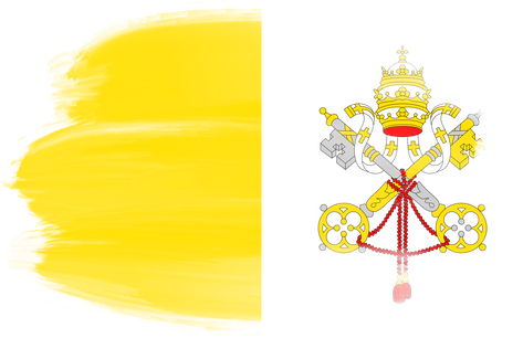 Vatican City Brush Flag